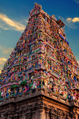 Kapaleeshwarar Temple, a famous Hindu temple in Chennai with traditional Dravidian architecture.